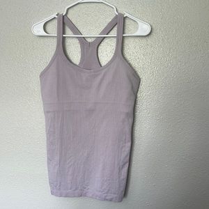 Lululemon ebb to street tank size 8 lilac color